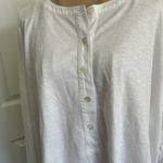 Madewell Womens Relaxed Bombay Henley Long Sleeve Knit Top White Size L NU850 Photo 1