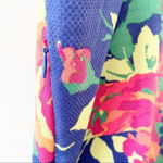 Lands End Blue Floral Sundress Size 16‎ Textured Coastal Grandma Southern Style Blue Photo 4