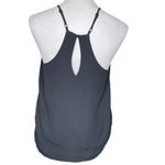 Ambiance Black Pleated Layered Racerback Sheer Cami Blouse Top Layers Medium Photo 2