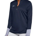 Under Armour  Quarter Zip Pullover Medium Black Dry Fit Workout Gym Running Photo 0