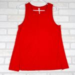 Anthropologie Tank Top XS Warm Orange Sleeveless Chevron Casual Cute Red Photo 0