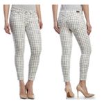 Paige  Gray And White Gingham Mid Rise Verdugo Ankle Cropped Jeans Size‎ 29 Photo 1