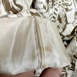 CAbi Wimbledon Courtside Trench Coat Double Breasted Floral Belt Cream Gold S Photo 7