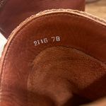 vintage red leather heeled boots Size 7 Photo 5