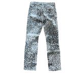 Mother Dazzler Jeans Gray Leopard‎ Print Mid Rise Ankle Straight Womens Sz 27 White Photo 1