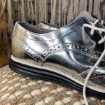 Cole Haan  Limited Edition Lunargrand Wingtip Metallic Silver Oxford Shoes Photo 2