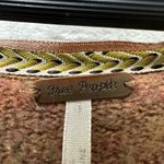 Free People  Womens Cropped Boho Wool Blend Knit Sweater S Fringe Hem V Neck Photo 3