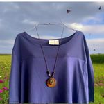 1pc Retro Owl Linen Accessories Ethnic Style Wooden Alloy Sweater Necklace Brown Photo 2