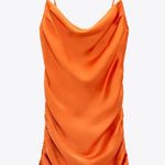 ZARA NWT DRAPED SATIN EFFECT SILKY SIDE RUCHED BLOGGERS FAV MINI DRESS Photo 4
