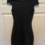 Guess Cute Black  Bodycon Ribbed Dress Photo 0
