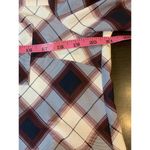 prAna  Oversized Plaid Flint Snap Front Collard Maxi Shirt Dress Outdoorsy Preppy Photo 10