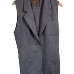 Ellen Tracy  Gray Wool Sleeveless Blazer/Jacket Button Vest Top Women’s Size 6 Photo 0