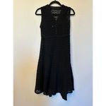 Anthropologie BLACK CROCHET LACE EVELYN MIDI DRESS BY MEADOW RUE Size 2 Photo 4