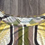 Trina Turk  Geometric Mini Dress - Yellow, Brown, Green Silk Elegant Dress Photo 3