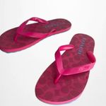 Coach NWOT Women's Bold Pink SIG C ZAK Rubber Flip Flop Sandal Size 6 Photo 1