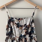 Abercrombie & Fitch  100% Cotton Tiered Floral Maxi Dress Adjustable Spaghetti S Photo 2