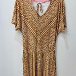 Kori  Tribal Print Short sleeve Romper, Aztec Print size small yellow Photo 5