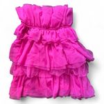 Thirty Thirty Tulle Pink Ruffle Mini Dress Size XS Photo 2