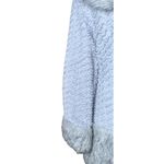 Womens Slonl Gray Faux Fur Textured Faux Fur Coat Shawl Collar Size M Size M Photo 3