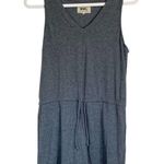 Madewell MWL Breeze Drawstring Romper Gray Small Lounge Comfort Heather Zinc Photo 2
