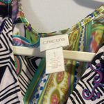 Chico's Chico’s Retro Paisley Fringe Tunic Boho Style Sz 1 Photo 9