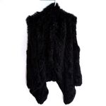 Yumi Kim  Black Rabbit Fur Vest Med Photo 2
