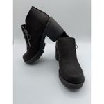 No Boundaries  Y2K Brown Zip Front Chunky Heel Platform‎ Ankle Boots Size 8 Photo 5