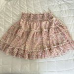 Altar'd State Peach Pink Floral Flowy Jonnie Skirt Juniors Size Medium Photo 0