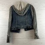Free People  Blue Denim and Gray Hoodie Jacket Size XS Photo 1