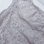 Calvin Klein Rhinestone One Shoulder Shimmer Lace Dress evening Gown Photo 8
