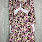 Forever 21  floral Print Cutout Mini Dress strappy halter neck line size small Photo 1