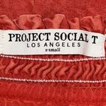 Project Social T  Los Angeles Short Sleeve Smocked Top Blouse Women S‎ Red Orange Photo 5