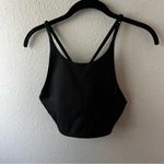Girlfriend Collective  Topanga High Neck Cross Back Crop Tank Black Photo 2