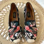 Valentino Garavani Butterfly-Embroidered Fabric Espadrilles in Black/Multi EU 36 Photo 3