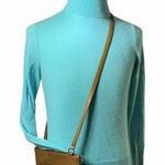 Victor Alfaro Cashmere Turtleneck Sweater Top Aqua Blue Soft Knit Luxury Size L Photo 0