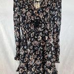 Inspired Hearts long sleeve black floral smocked ruffle dress size large NWT Photo 0