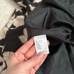 Vintage Mulberry Silk Sz 8 Jesire Black Cream Floral Midi Dress Square Neckline Photo 5