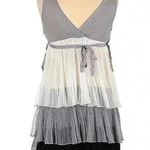 Garcia | Grey Black Neutrals Tiered Ruffle Cocktail Formal Dress Size S Small Photo 1
