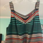 Merona  Womens Striped V Neck Tie Waist Casual Dress M Medium Colorful Resortwear Photo 2