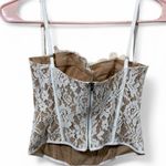 WhiteFox white/tan lace corset top Photo 1
