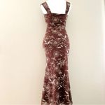 SheIn Brown & Cream Floral Sleeveless Bodycon Dress Photo 2