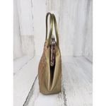 Liz Claiborne Nylon Metallic Gold Handbag Women's Purse Photo 5