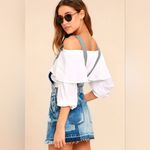 Free People NWT  Patchwork Blues Denim Pinafore Overall One-Piece Mini Dress 2 Photo 4