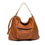 Laggo Joyce Hobo Leather Bag in British Tan NWOT Brown Photo 0