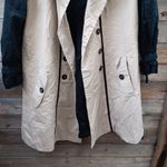 Mango  Beige an Black Double-breasted Trench Coat Size XS Photo 2