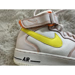 Nike Air Force 1 '07 Mid "FEEL LOVE" White/Pearl Pink/Yellow Women's Size 9 Photo 11
