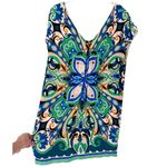 Maeve Anthropologie  Folksong Novelty Floral Bird‎ Print Shift Dress Size Large Photo 5