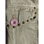 Donna Karan DKNY Jeans Army Green Studded Cargo Pants size 6 Photo 3