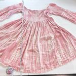 Torrid  Pink Tie Dye Off Shoulder Smocked Challis ‎ Bell Sleeve Dress Size 1X Photo 7