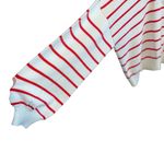 Draper James New  Striped Quarter Zip Sweater Red White Mariner Stripe candy cane Photo 6